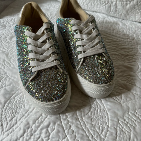 BETSEY JOHNSON “BRET” CRYSTAL SNEAKERS - Picture 10 of 10